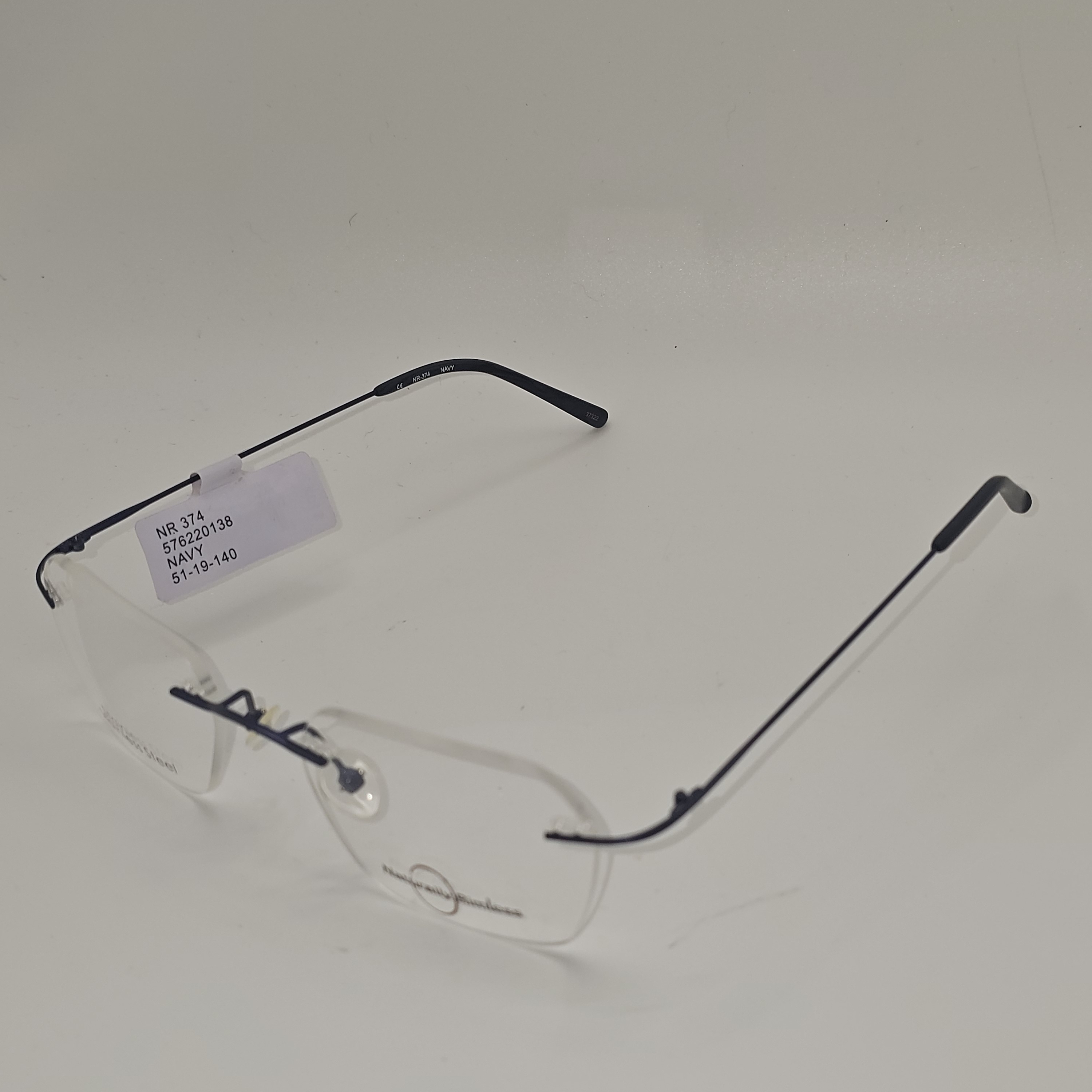 Naturally Rimless Nr-374 Eyeglasses Navy 51-19-140